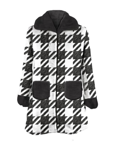 DAUNEX VESTAGLIA DONNA DA CAMERA IN PILE A ZIP...