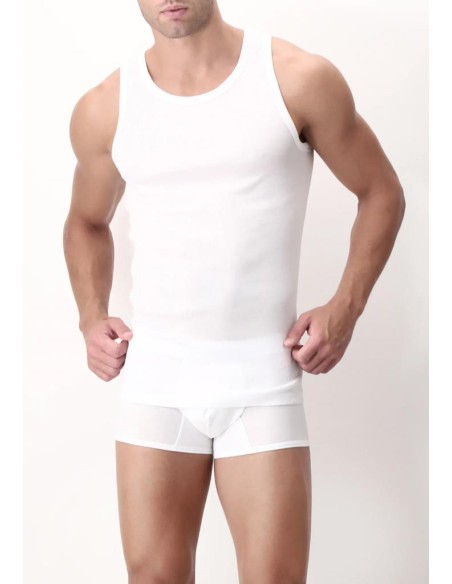 PEROFIL CANOTTA UOMO SPALLA LARGA IN FILO DI SCOZIA - TANK TOP