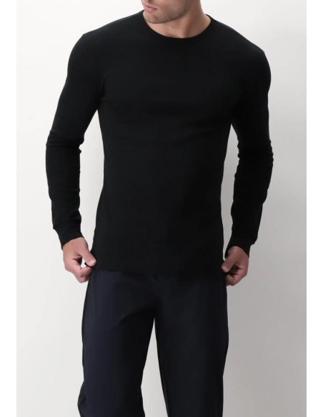 PEROFIL MAGLIA UOMO MANICA LUNGA GIROCOLLO IN CALDO COTONE - WARM FASHION