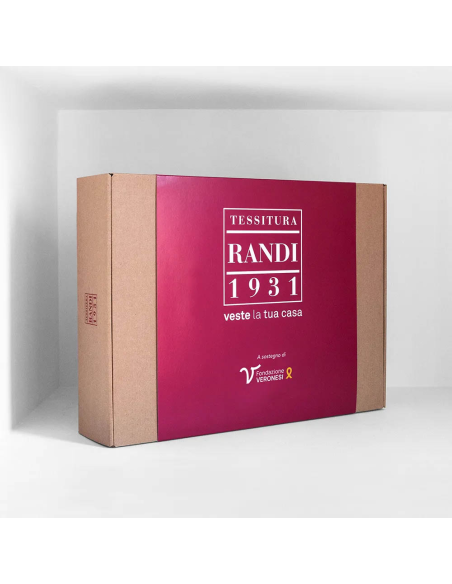 TESSITURA RANDI TOVAGLIA RETTANGOLARE NATALIZIA IN PURO COTONE - CRISTALLO