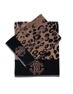 ROBERTO CAVALLI SET 2 ASCIUGAMANI IN SPUGNA DI COTONE -...