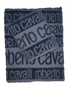 ROBERTO CAVALLI SET 2 ASCIUGAMANI IN SPUGNA DI COTONE...
