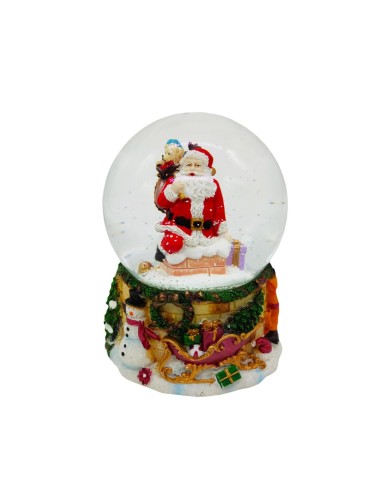 EVVIVA CARILLON PALLA DI NEVE BABBO NATALE 9X12 CM