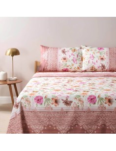 BASSETTI COMPLETO LENZUOLA COPRILETTO MATRIMONIALE 100%...