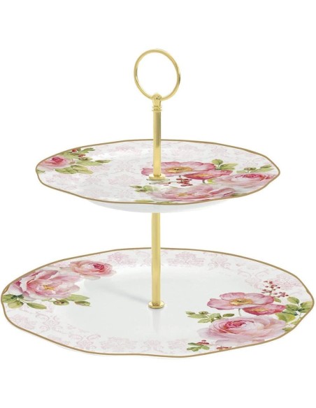 EASY LIFE ALZATA A DUE PIANI 25 CM - FLOWER DAMASK