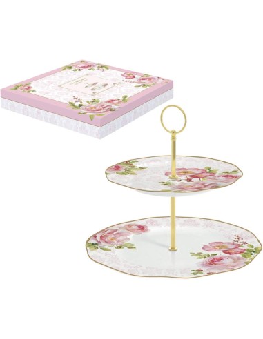 EASY LIFE ALZATA A DUE PIANI 25 CM - FLOWER DAMASK