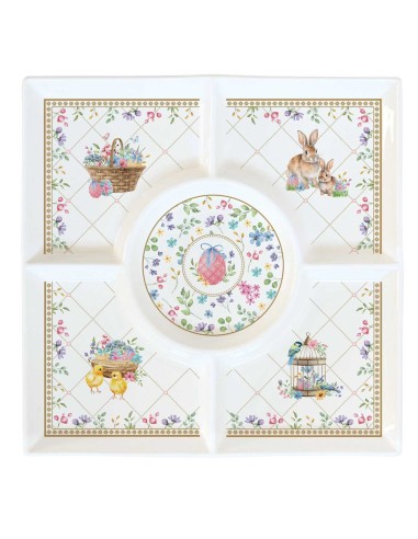 EASY LIFE ANTIPASTIERA A SCOMPARTI 25 X 25 CM -...