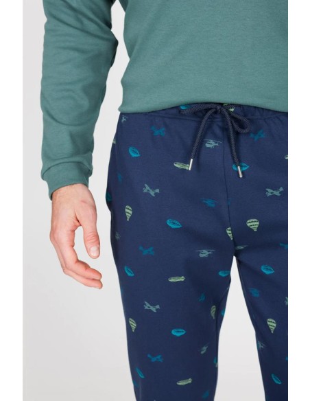 JULIPET PIGIAMA UOMO GIROCOLLO MANICA LUNGA E PANTALONE LUNGO - DEGO 