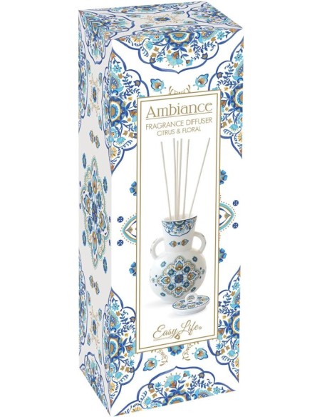 EASY LIFE DIFFUSORI PER AMBIENTE 16 CM CON FRAGRANZA - MEDITERRANEO BLUE