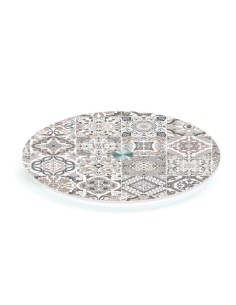 EASY LIFE PIATTO GIREVOLE Ø 32 CM IN VETRO - CASA DECOR GREY