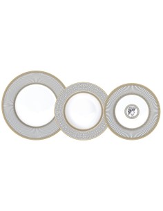 EASY LIFE SERVIZIO PIATTI 18 PEZZI IN PORCELLANA - PALLADIUM