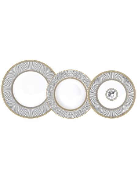 EASY LIFE SERVIZIO PIATTI 18 PEZZI IN PORCELLANA - PALLADIUM