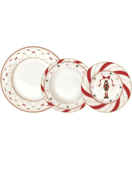 EASY LIFE SERVIZIO NATALIZIO 18 PEZZI - NUTCRACKER TWIST