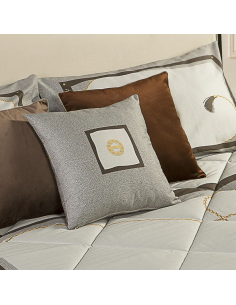 BORBONESE SET 2 CUSCINI ARREDO 45 X 45 CM IN RASO - TORINO 2