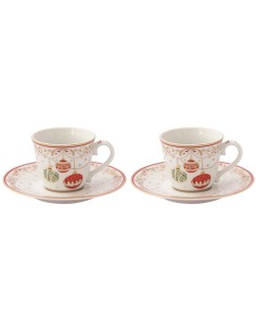 EASY LIFE SET 2 TAZZINE CAFFÉ CON PIATTINI 80 ML -...