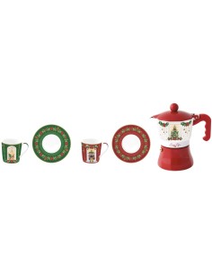 EASY LIFE SET 2 TAZZE CAFFÉ 100 ML CON CAFFETTIERA -...