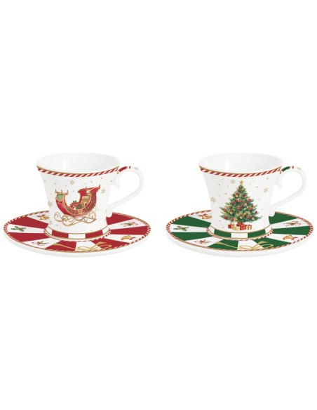 EASY LIFE SET 2 TAZZE CAFFE NATALIZIE 80 ML - CHRISTMAS TALE