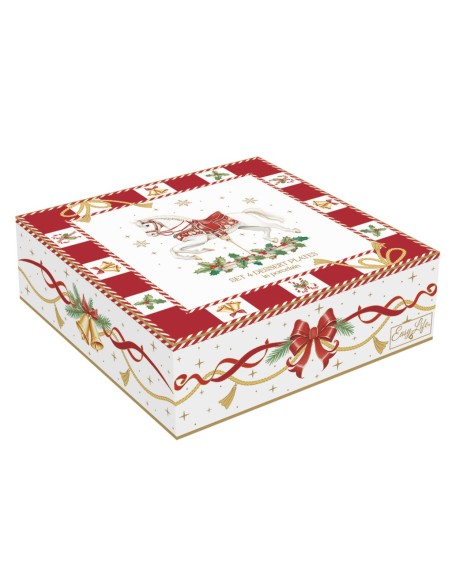 EASY LIFE SET 4 PIATTINI DESSERT 16 CM - CHRISTMAS TALE
