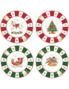 EASY LIFE SET 4 PIATTINI DESSERT 19 CM - CHRISTMAS TALE