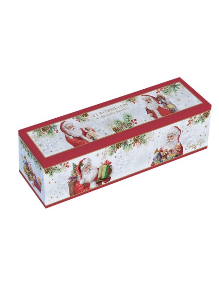 EASY LIFE SET 4 TAZZE CAFFÉ 100 ML - SANTA IS COMING