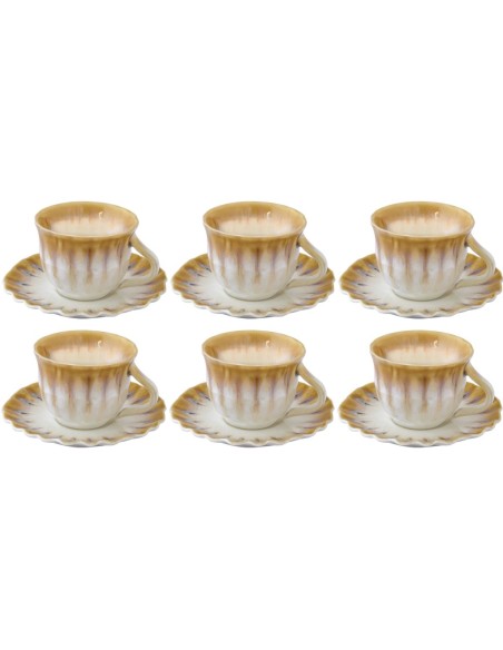 EASY LIFE SET 6 TAZZE CAFFÈ 100 ML CON PIATTINO - OCEANIA