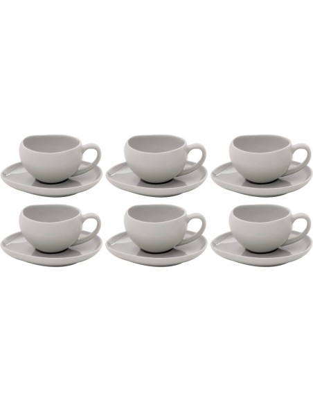 EASY LIFE SET 6 TAZZE CAFFÈ 90 ML CON PIATTINO - ORGANICA