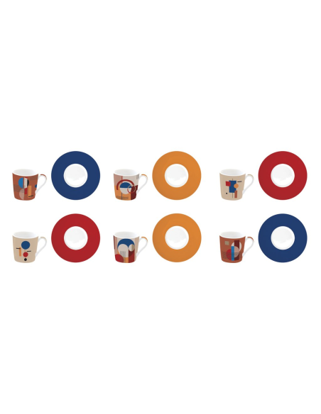 EASY LIFE SET 6 TAZZE CAFFÈ CON PIATTINO 100 ML - BAUHAUS