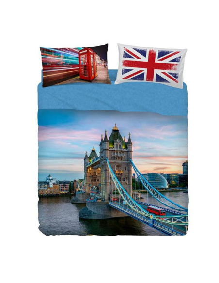 BASSETTI COMPLETO LENZUOLA COPRILETTO MATRIMONIALE - UKFLAG