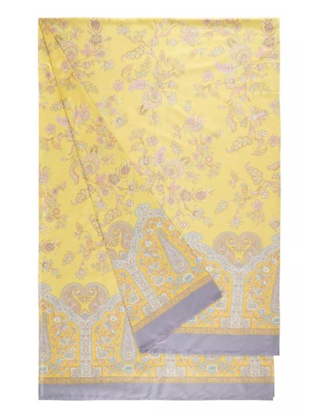 BASSETTI GRANDFOULARD TELO ARREDO 100% COTONE - INDIAN ROSES