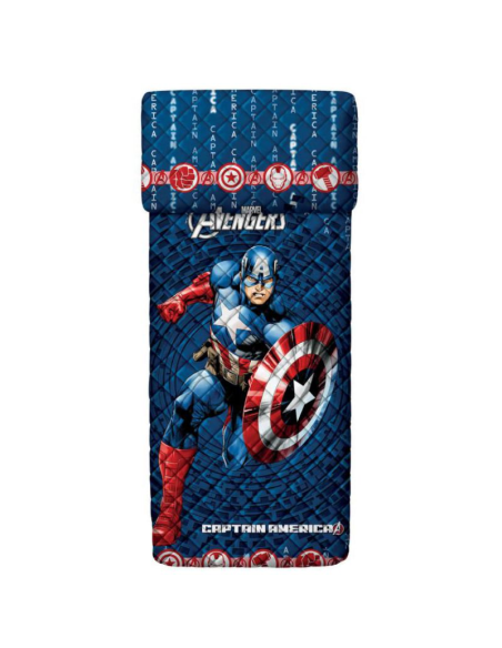BASSETTI QUILT 1 PIAZZA DOUBLE FACE 170 X 260 CM IN 100% COTONE - CAPTAIN AMERICA