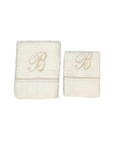 CREOLE SET 2 ASCIUGAMANI VISO E OSPITE CON INIZIALE... 2