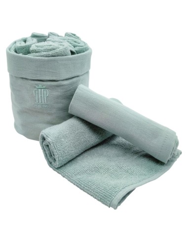 PHP CESTINO 8 LAVETTE IN PURO COTONE TINTA...