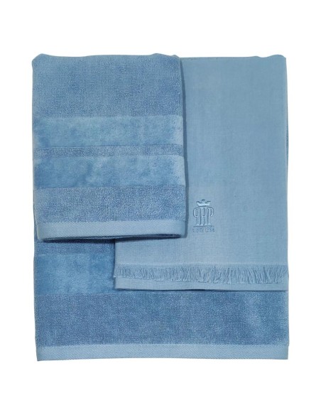 PHP SET 1 ASCIUGAMANO VISO E 2 ASCIUGAMANI OSPITE IN PURO COTONE - JOY