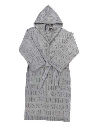 TRUSSARDI ACCAPPATOIO CON CAPPUCCIO - OVERLOGO