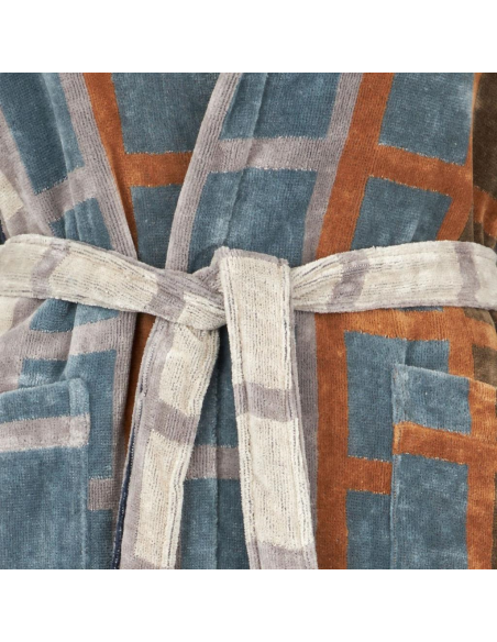 CARRARA ACCAPPATOIO CON CAPPUCCIO IN SPUGNA IN SPUGNA 100% COTONE - BARCELLONA