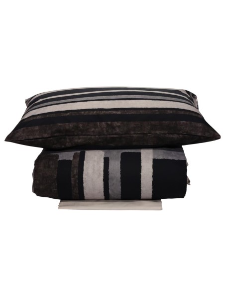 CARRARA COMPLETO COPRIPIUMINO 1 PIAZZA IN PERCALLE 100% COTONE - MUST