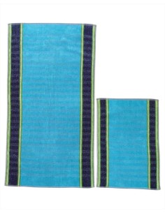 CARRARA SET 2 ASCIUGAMANI IN SPUGNA DI COTONE - ELODIE