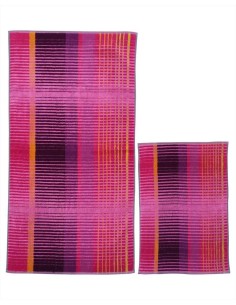 CARRARA SET 2 ASCIUGAMANI IN SPUGNA DI COTONE - FRANCOISE