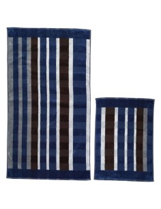 CARRARA SET 2 ASCIUGAMANI IN SPUGNA DI COTONE - MANHATTAN 2