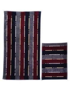 CARRARA SET 2 ASCIUGAMANI IN SPUGNA DI COTONE - NEVADA