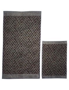 CARRARA SET 2 ASCIUGAMANI IN SPUGNA DI COTONE - NICE