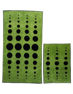 CARRARA SET 2 ASCIUGAMANI IN SPUGNA DI COTONE - POP