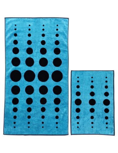 CARRARA SET 2 ASCIUGAMANI IN SPUGNA DI COTONE -...