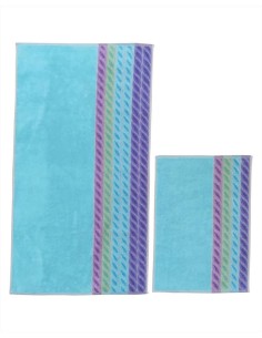 CARRARA SET 2 ASCIUGAMANI IN SPUGNA DI COTONE - TEQUILA