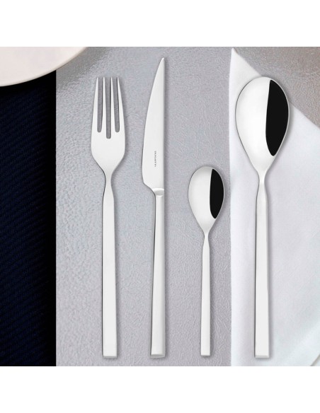 BUGATTI SERVIZIO POSATE 24 PEZZI IN ACCIAIO INOX - PURO