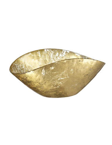 ONLYLUX COPPA IN VETRO CON FOGLIA PREZIOSA -...