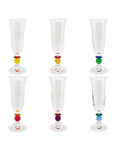 ONLYLUX SET 6 CALICI FLUT 15 CL IN VETRO -...