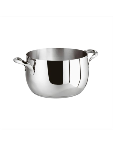 SAMBONET CASSERUOLA ALTA 2 MANIGLIE IN ACCIAIO INOX - KIKKA