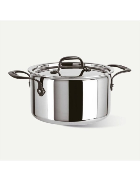 SAMBONET CASSERUOLA ALTA 2 MANIGLIE CON COPERCHIO - HOME CHEF