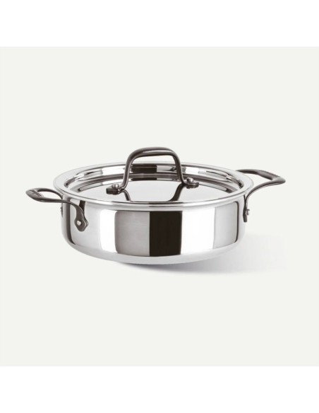 SAMBONET CASSERUOLA BASSA 2 MANIGLIE CON COPERCHIO - HOME CHEF